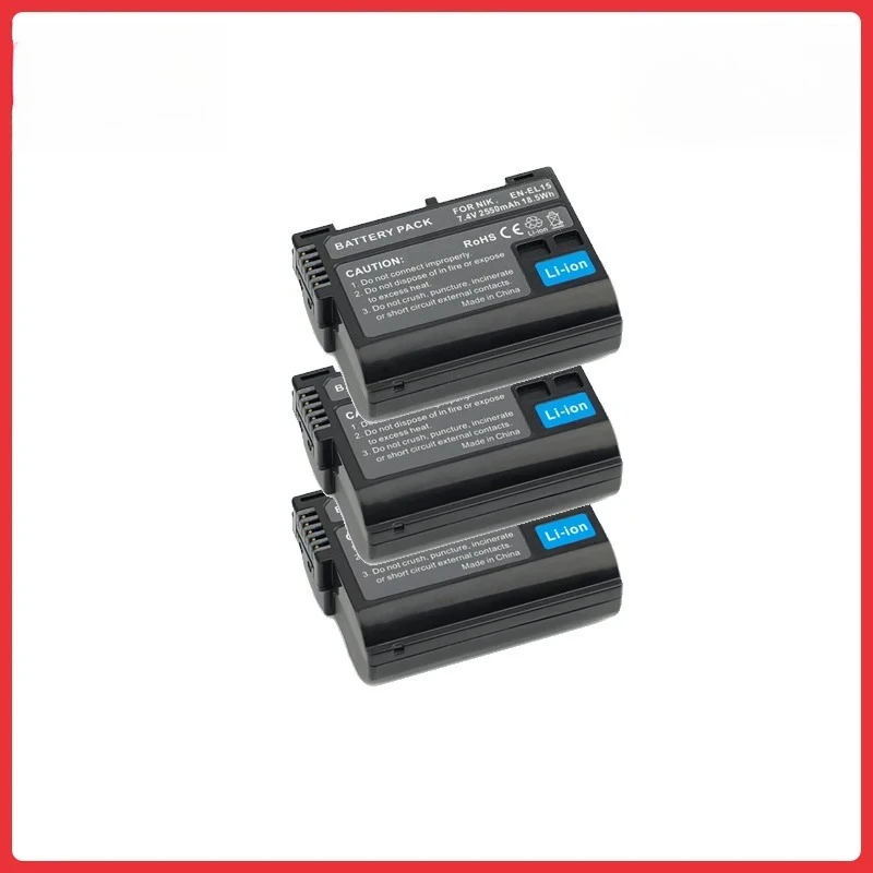 2550mAh EN-EL15 ENEL15 EN EL15 Camera Battery For Nikon DSLR D600 D610 D800 D800E D810 D850 D7000 D7100 D7200 L50