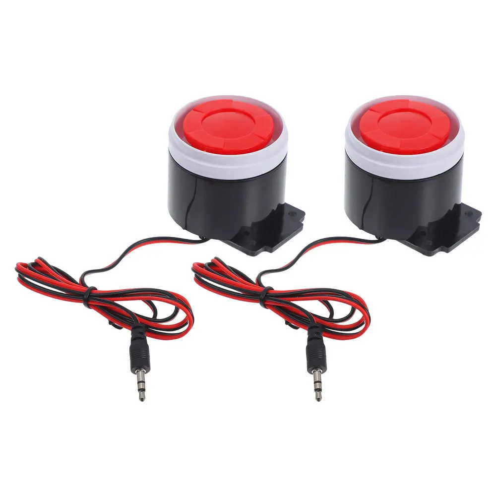 

2Pcs Mini Wired Alarm Siren Loud Security Alarm System for Home Office Shop Anti-Theft Safety Security Buzzer Mini Siren