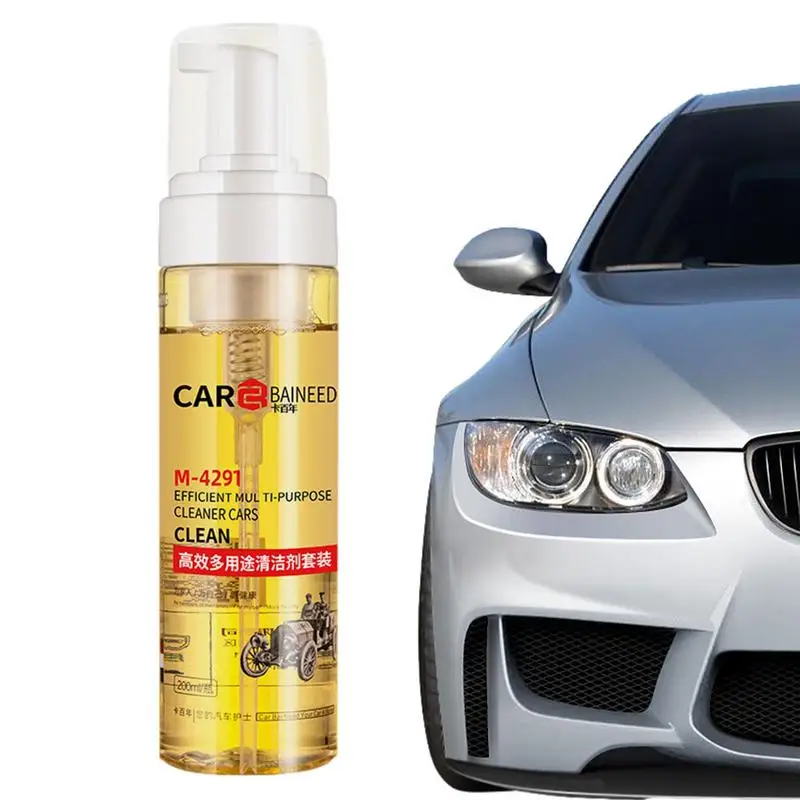 

Car Interior Foam Cleaner Interior Cleaning Spray For Car 200ml Car Seat Upholstery Strong Stain Remover Leather Decontamination