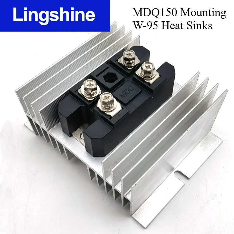 โวลต์ซิลิคอนเดี่ยว 1 เฟสไดโอดโลหะกรณีสะพาน MDQ 100A 150A Amp 1600V เฟส Rectifier สะพานโมดูล