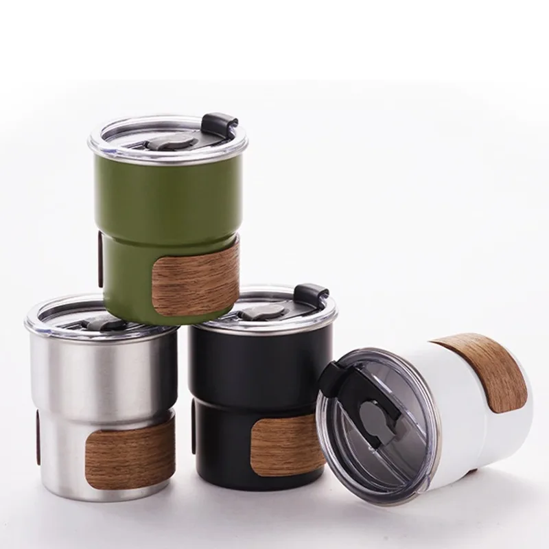 

300ml Stainless Steel Coffee & camping Mug with Lid, Portable Heat Resistant, Suitable for outdoor picnic, camping fishing