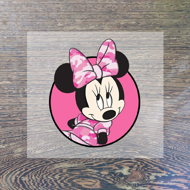 Disney Mickey Mouse Patches Clothing Heat Transfer Stickers Anime Minnie T-Shirt Ironing Patch Vinyl Stickers Decals DIY Clothes