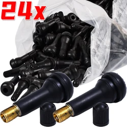 Black TR414 Tubeless Car Wheel Tire Valve Stems with Caps Snap in Type Rubber Tire Valve Stem Cover High Quality Car Accessories