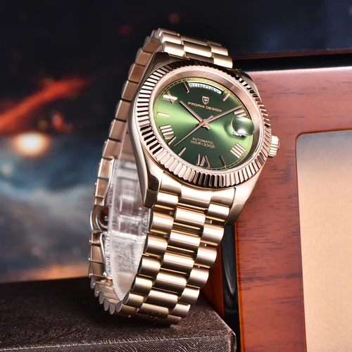 Imagen 2 del producto PAGANI DESIGN nuevo reloj mecánico automático de lujo DD36 de oro rosa para hombres ST16 100M reloj de pulsera de cristal de zafiro AR resistente al agua para hombres