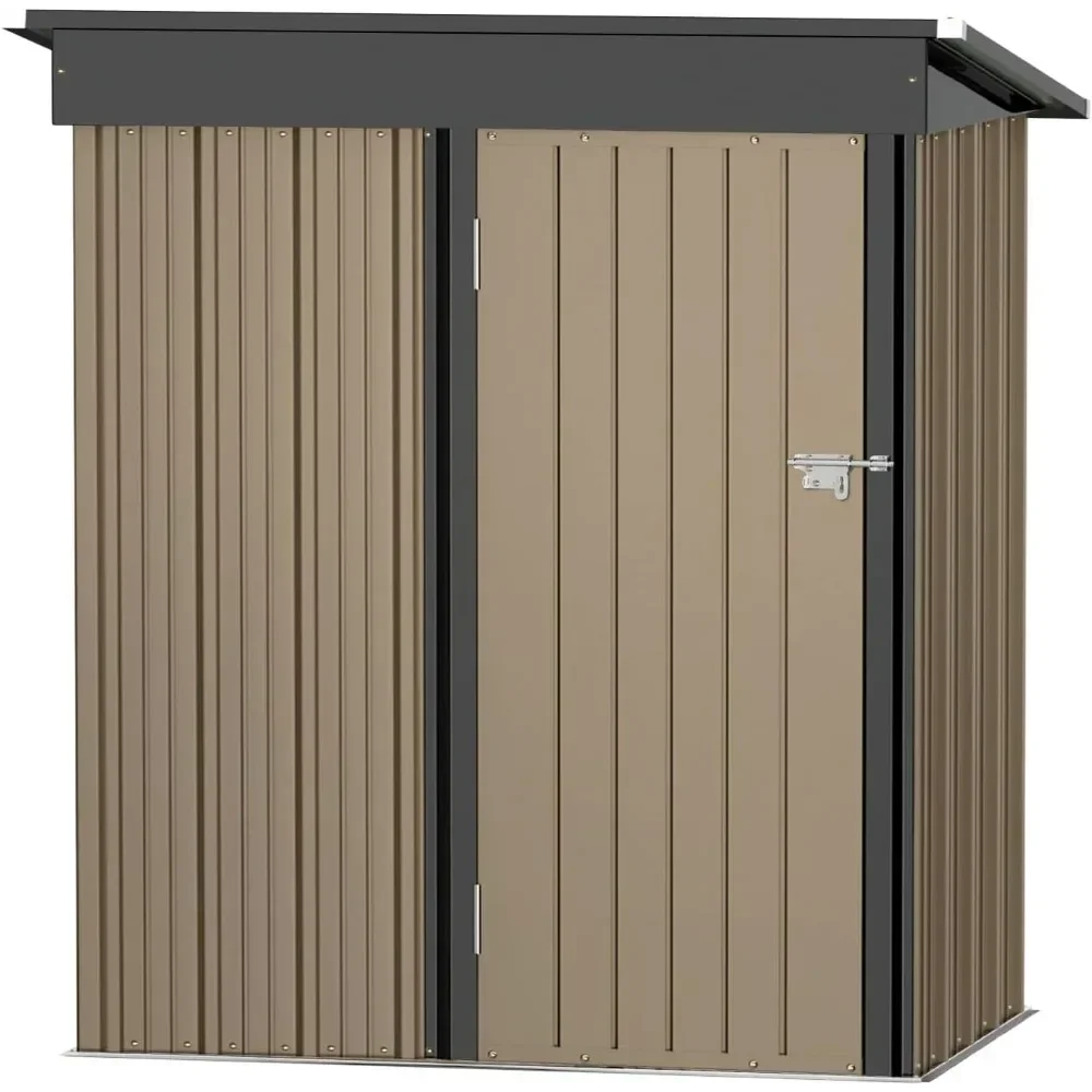 Metal Outdoor Storage Shed 5 x 3 FT ,Metal Shed with Lockable Door,Waterproof Garden Tool Shed Storage House