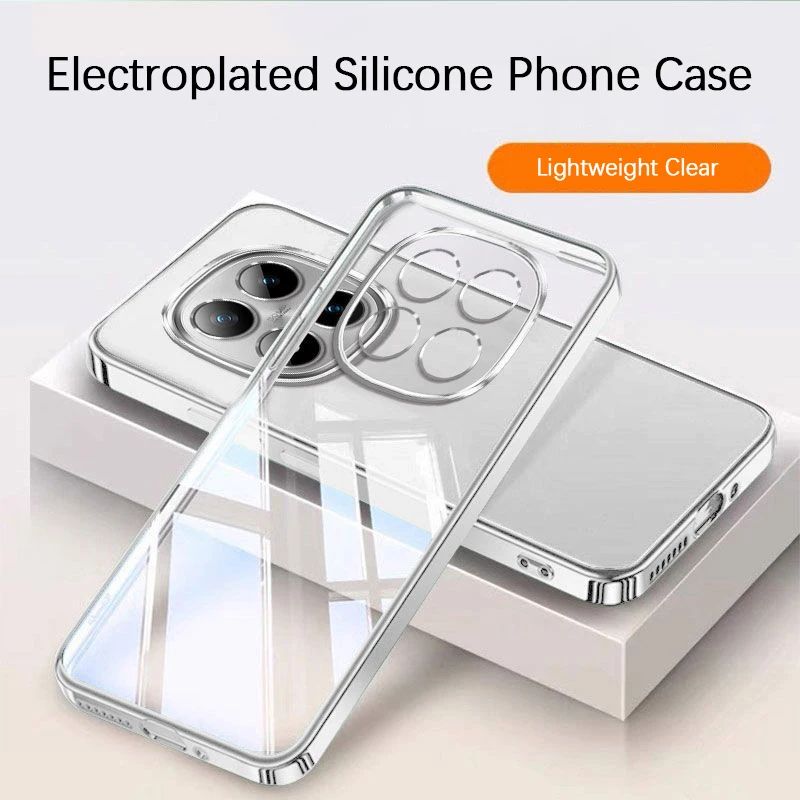 Original Galvanisierte Dünne Handyhülle für Redmi Note 15 Pro Plus Pro+ 15Pro 4G 5G Luxuriöse Silikon Hochwertige Transparente Rückabdeckung