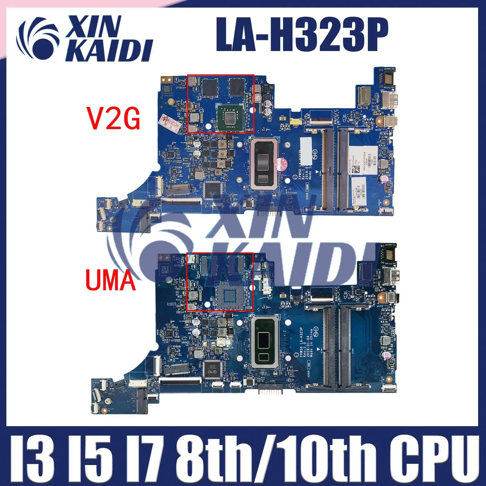 

FPW50 LA-H323P For HP Pavilion 15S-DU 15-DW Laptop Motherboard With Intel i3 i5 i7 8th 10th Gen CPU UMA L51985-601 L51986-601