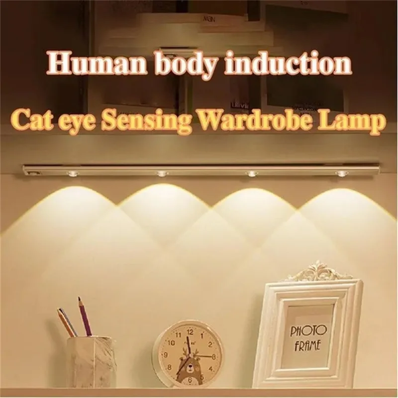 Ultra-thin LED Cabinet Motion Sensor Light LED Closet Light Rechargeable Motion Sensor Wireless Closet Cabinet Night Light