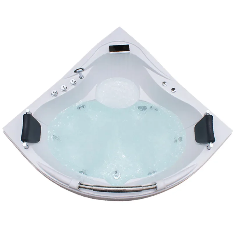 

Acrylic double massage surfing bath tub fan shaped independent art hotel engineering insulation