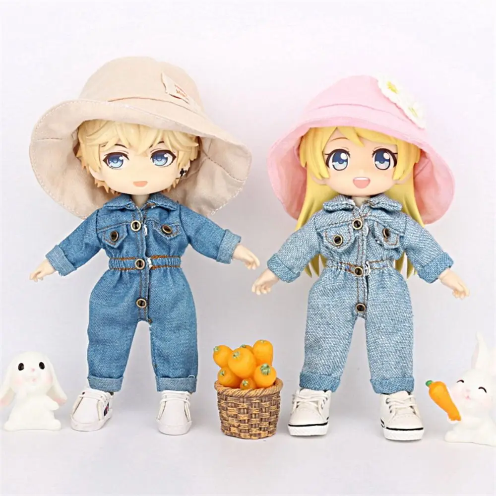 

Doll's Clothes 1/12 BJD Fisherman Hat Toy Accessories DIY Mini Bucket Hat Handmade Mini OB11 Doll Hats Kids Girls Toys