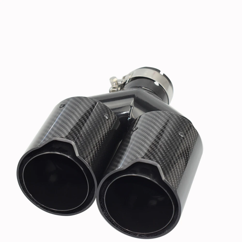 Accept Custom M Performance Dual Carbon Exhaust Tip Black Stainless Steel Muffler Pipe for BMW Series Accessories