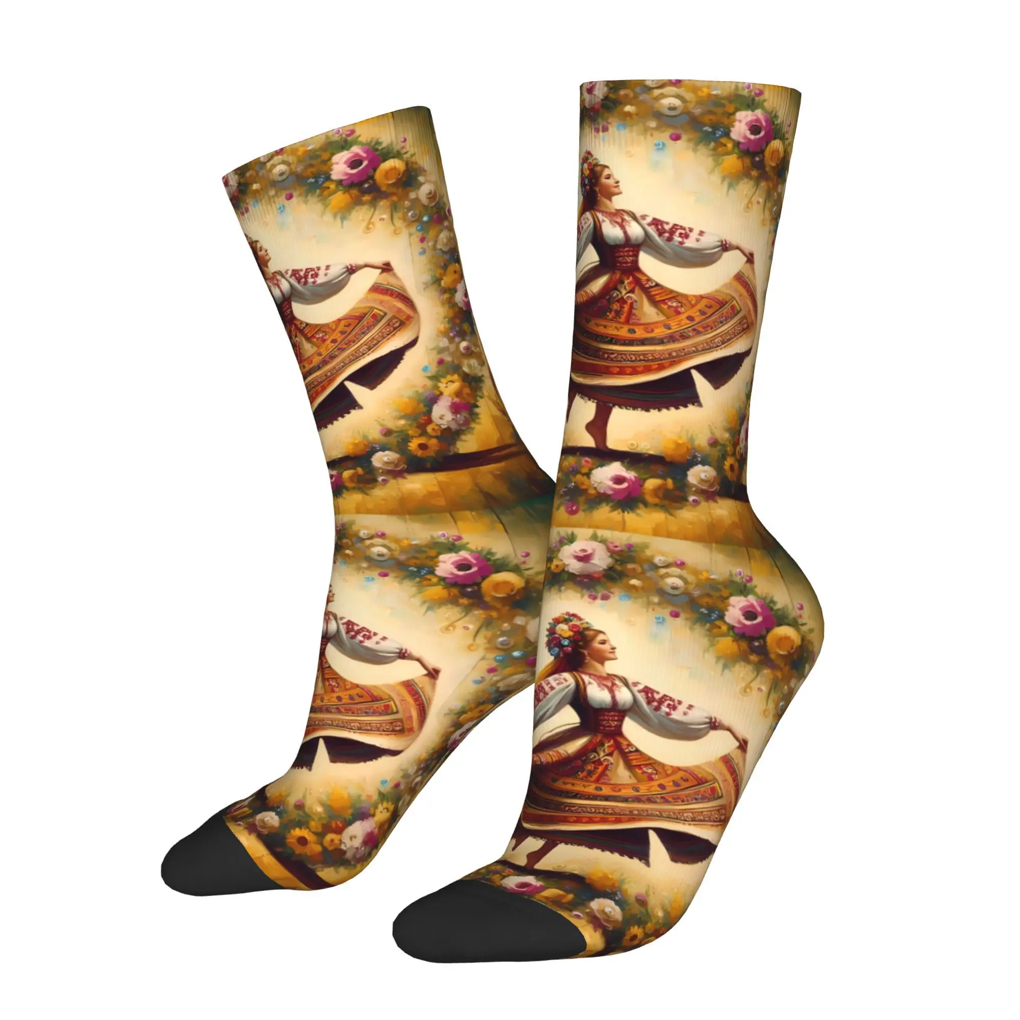 

Ukrainian Dance Sock Printed Man Polyester Fashion