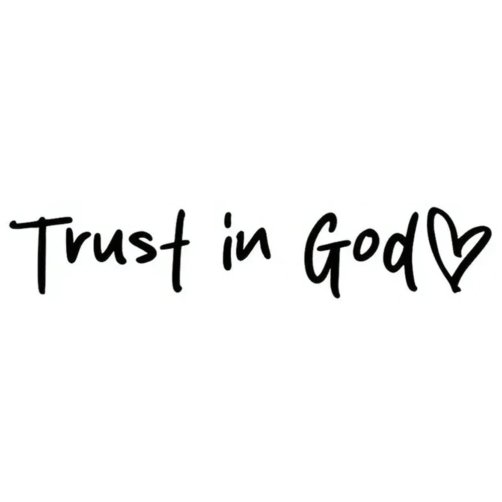 

Виниловая наклейка для автомобиля, наклейка «Доверь в Бога», простой процесс установки, персональный сенсорный экран для транспортных средств, наклейка, вдохновляющий декор автомобиля