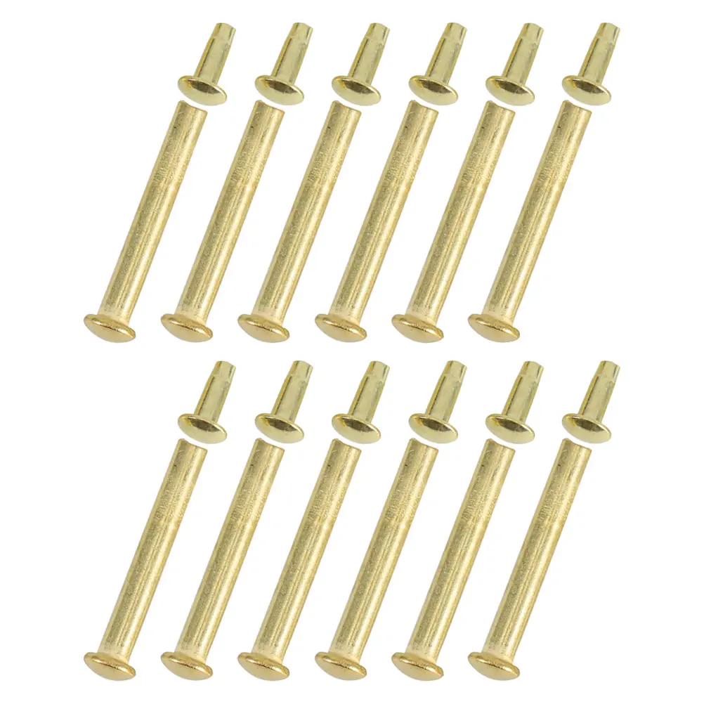 

12 set Golden Rivet Pins Folding Fan Repair Replacement Hardware Accessories Zinc Alloy DIY Handmade Fan Craft Decor