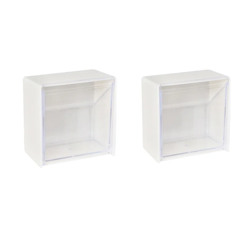 Thuis Badkamer Waterdichte wandgemonteerde organizerbox voor make-up Wattenstaafjes Rookwolken Haarbanden Lippenstiftopslag