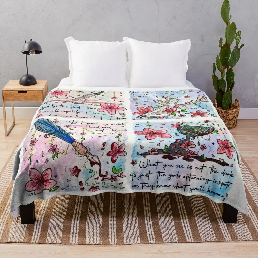 

Blossom Fairy Lights Series Ruin Edition Inspired by The Amazing Devil Throw Blanket Warm Plush Fuzzy Blanket for Living Room