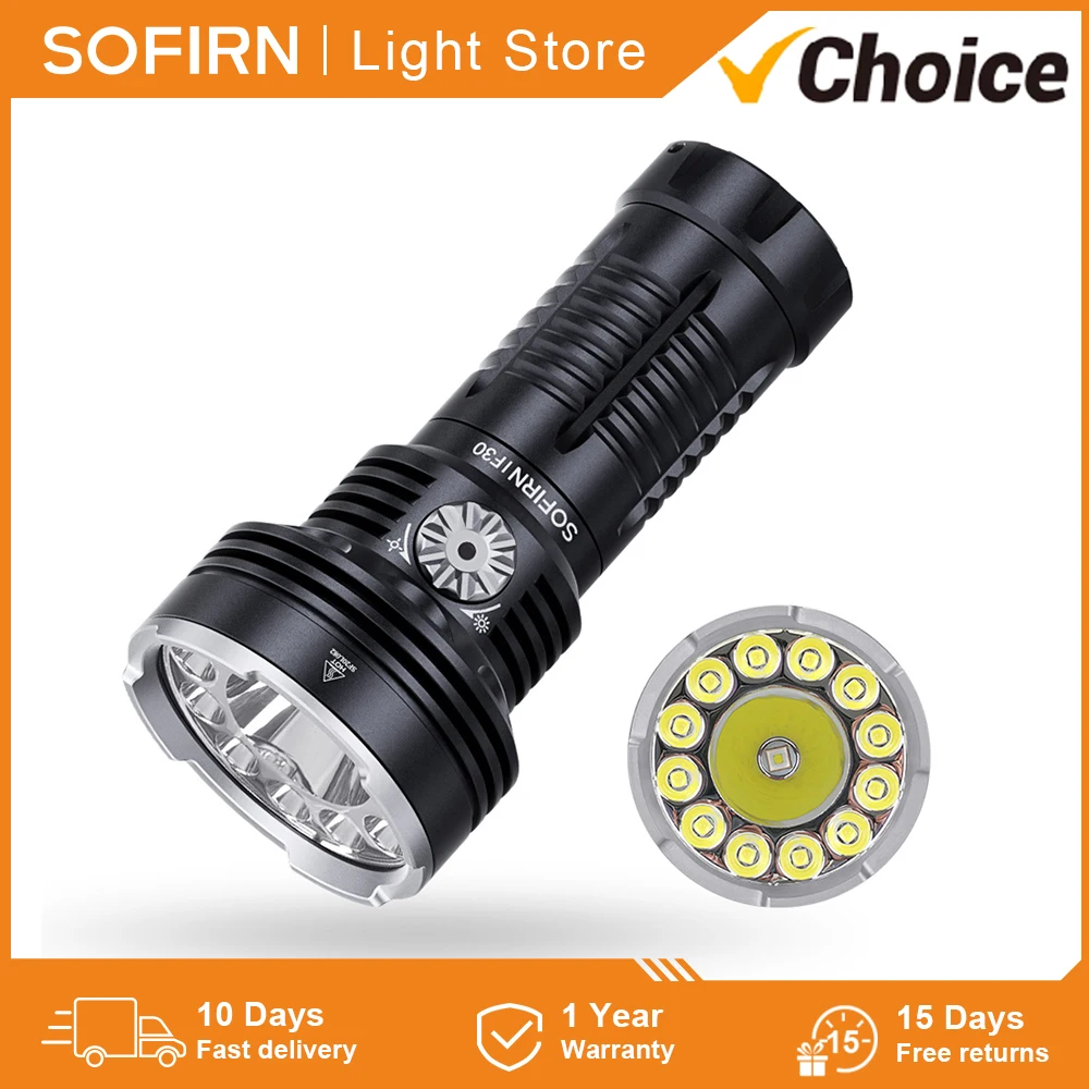 sofirn usb c lanterna led recarregavel poderosa luz ao ar livre tocha 1200lm 32650 bateria if30 luminus sft4 01