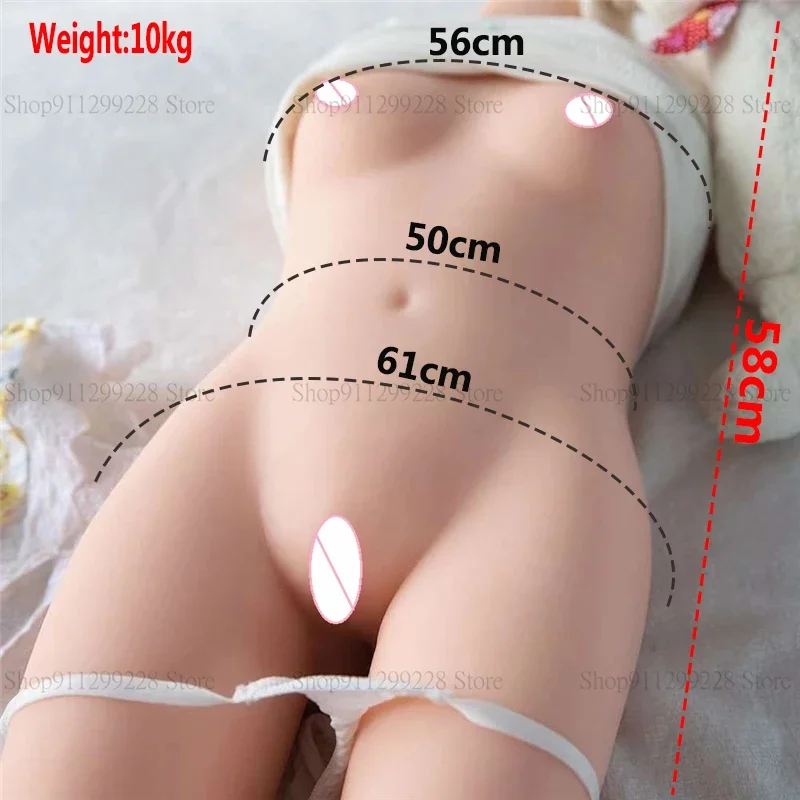 18+Sex Doll For Men Torso Half Body Sex Toys TPE Realistic Sexy Doll Vagina Anus Two Holes Big Breast Butt Toys for Adults