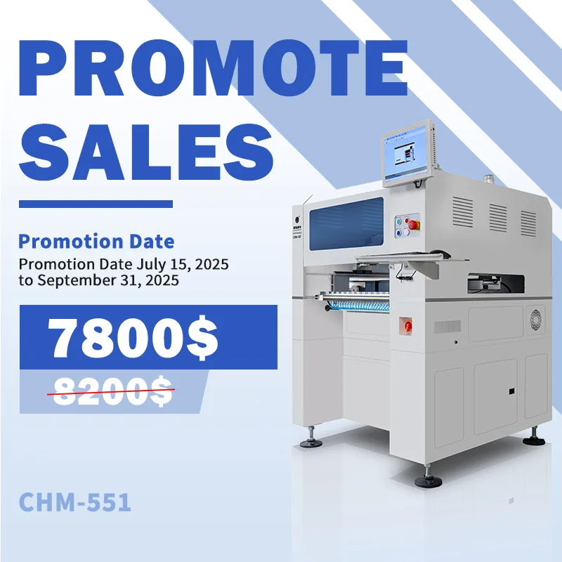 CHM-551 High-precision Automatic 4Head-Small SMT  Pick Place Machine for PCB Assembly Automated