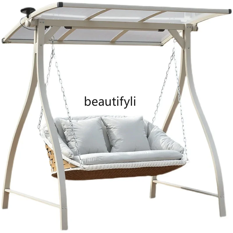 Outdoor Swing Villa Garden Courtyard Cradle Household Double Hanging Basket Glider Outdoor