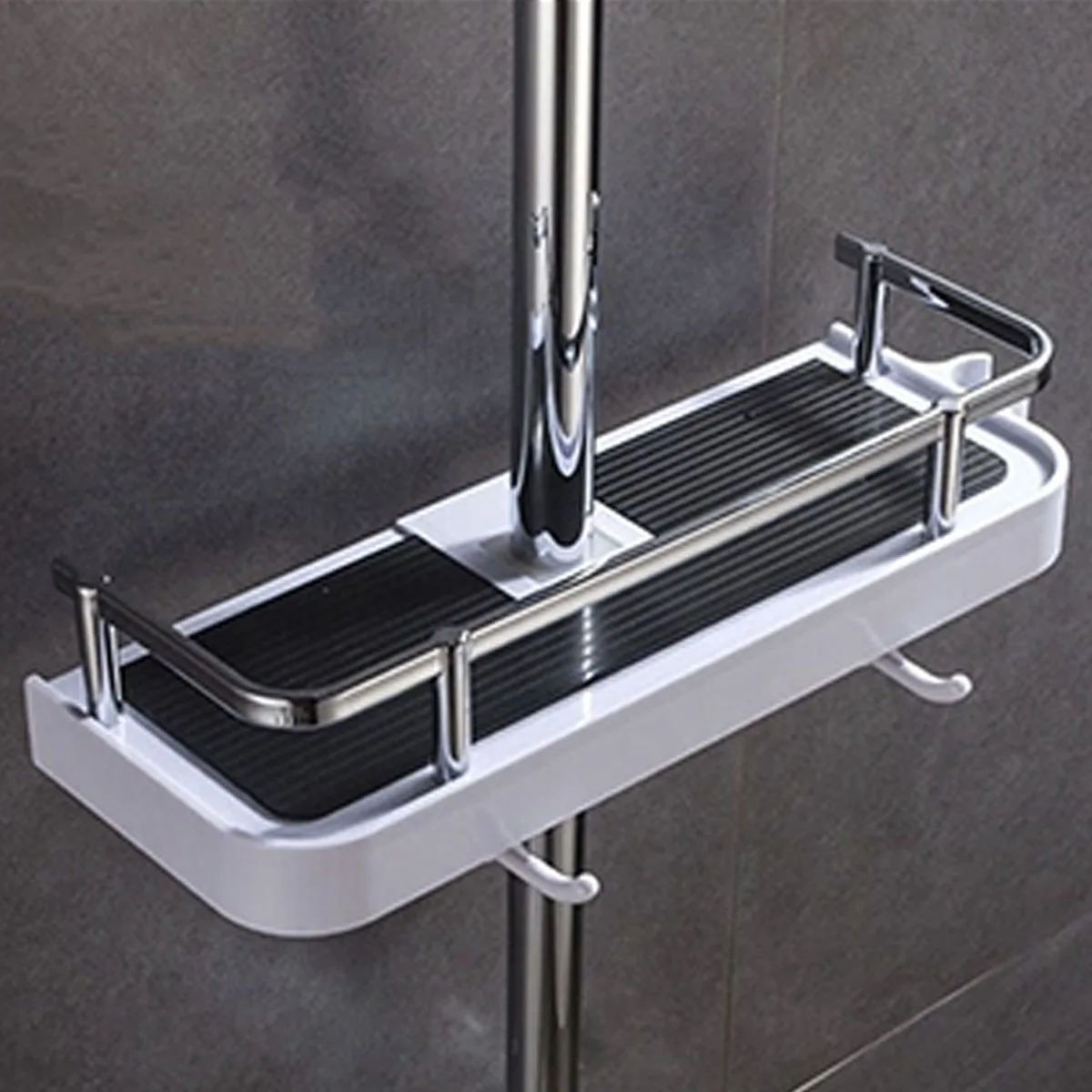 Shower Storage Rack Household Bathroom Lifting Bracket Simple Installation No Drilling, Rustproof Stainless Steel Shower Basket