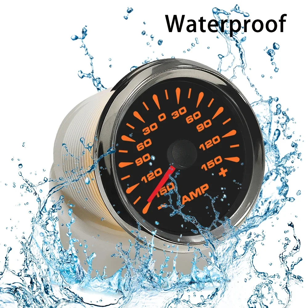 

Популярный амперметр 52 мм +/-50A +/-80A +/-150A с датчиком тока и 8 цветов подсветки 12 В 24 В для яхт, автомобиля, лодки
