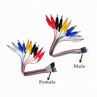 20/30CM Alligator Clip To Dupont Wire 10Pin Male Crocodile Clip To Jumper Wire 10pin Female Test Lead for Arduino Raspberry Pi