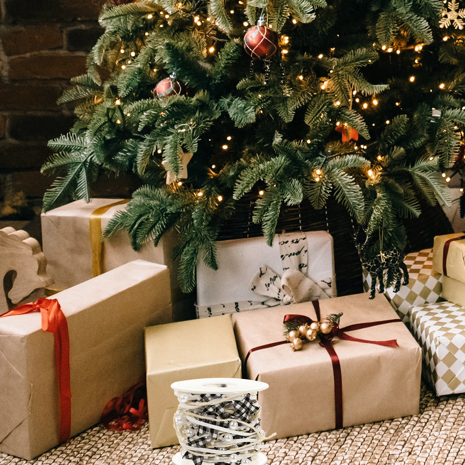 

1 Roll Christmas Decoration Ribbon Polyester Star Print For Gift Wrapping Diy Crafts Xmas Party Decor Holiday Bow Accessory