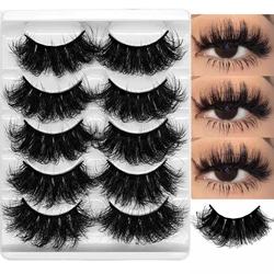 5 Pairs Eyelashes Faux Mink Eyelashes Long Lasting Fluffy Mink Lashes Dramatic Volume lashes Extension Thick Long