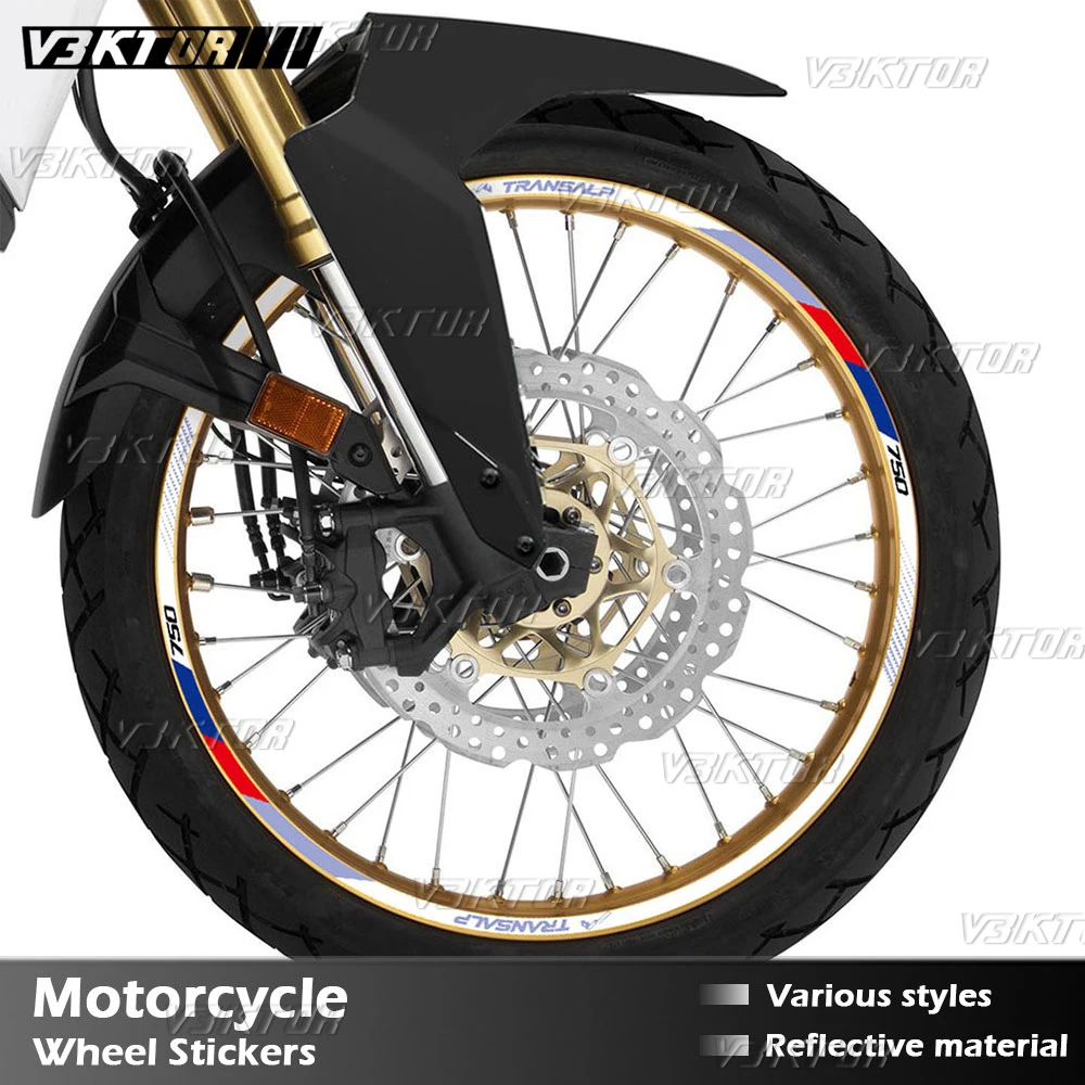For Honda XL750 Transalp XL 750 Reflective Motorcycle Wheel Sticker Rim Decal Hub Stripe Tape Accessories