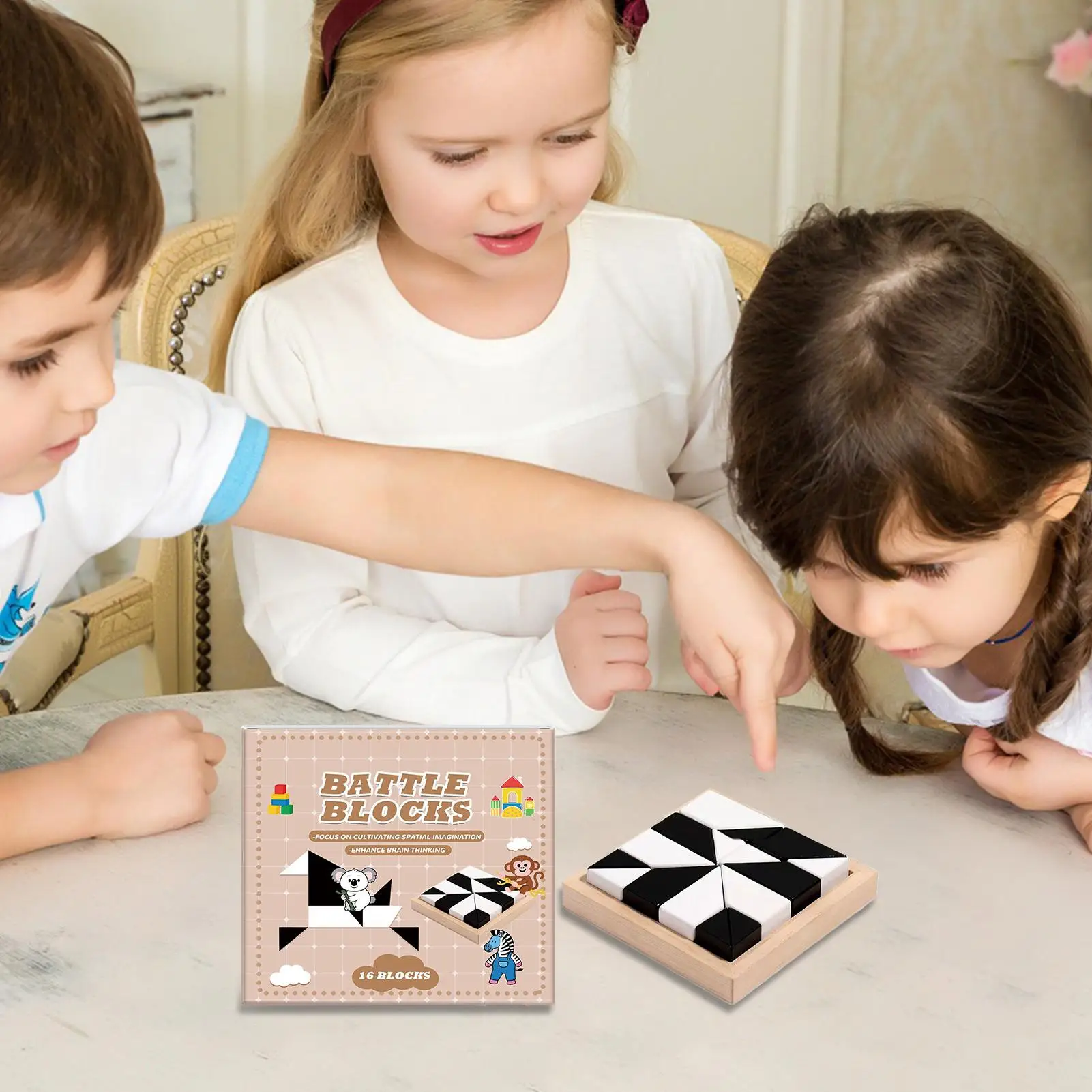 Quebra-cabeças de cérebro, montagem educacional, jogos de provocação de cérebro, educação precoce, brinquedo de treinamento de habilidade lógica para