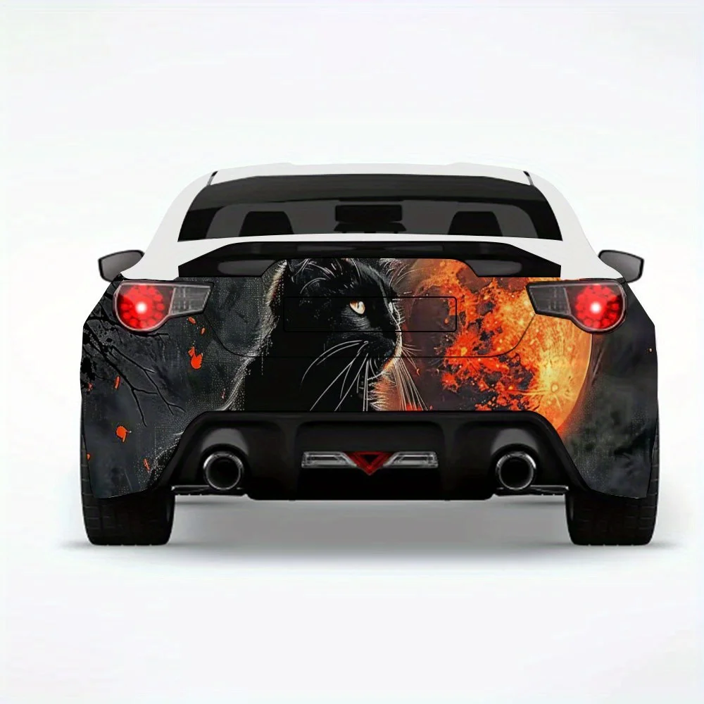 

Mystic Black Cat Car StickerVinyl Decal for Car Rear, Waterproof Self-Adhesive Vinyl Stickers for Vehicle Tail & Bumper, Decorat
