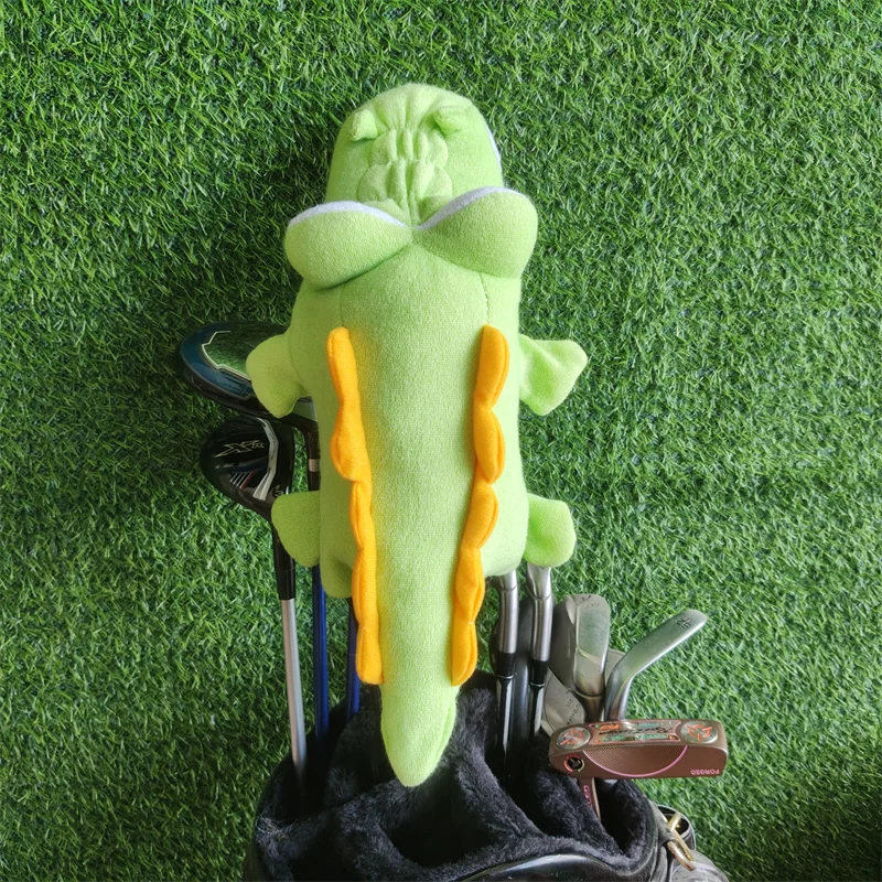 

Крокодиловый головной убор для водителя гольфа, плюшевый деревянный чехол для головы 460cc, большой запас, Прямая доставка