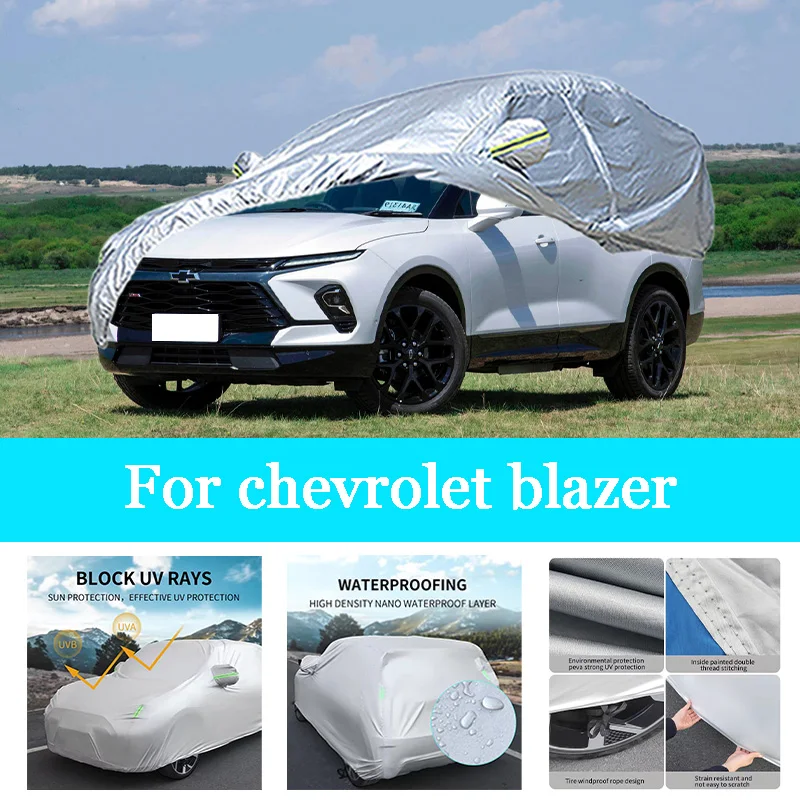 

Car Cover Outdoor Full Exterior Snow Cover Sunshade Waterproof Dustproof Protection with Reflective Strips for Chevrolet Blazer