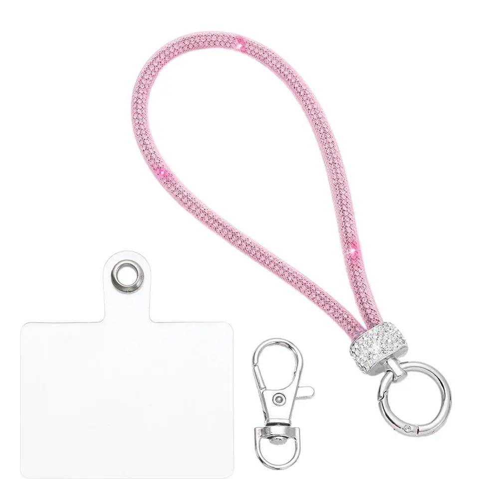 

Glitter Keychain Rhinestone Phone Lanyard Bright Bling Bling Diamond Crystal Anti-lost Rope Hanging Cord Phone Accessories