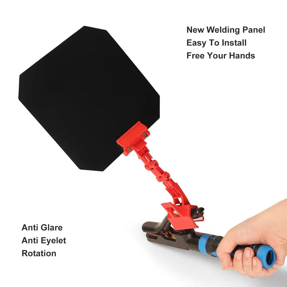 6pcs 360°Adjustable Welding Blackout Panel High-Hardness Plastic Clip-On Clip On Welding Panel Red Portable Welding Panel