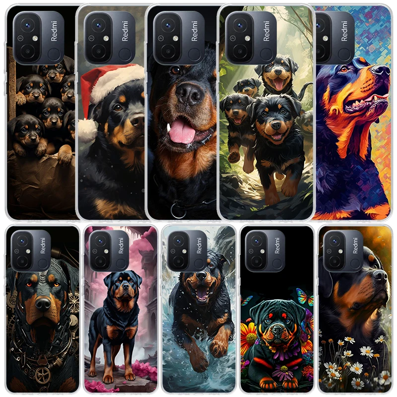 Rottweiler Dog Rottie Silicon Call Phone Case For Xiaomi Redmi 12 12C 10 10A 10C 9 9A 9C 9T 8 8A 7 7A 6 6A K60 K20 K40 Pro S2 K3