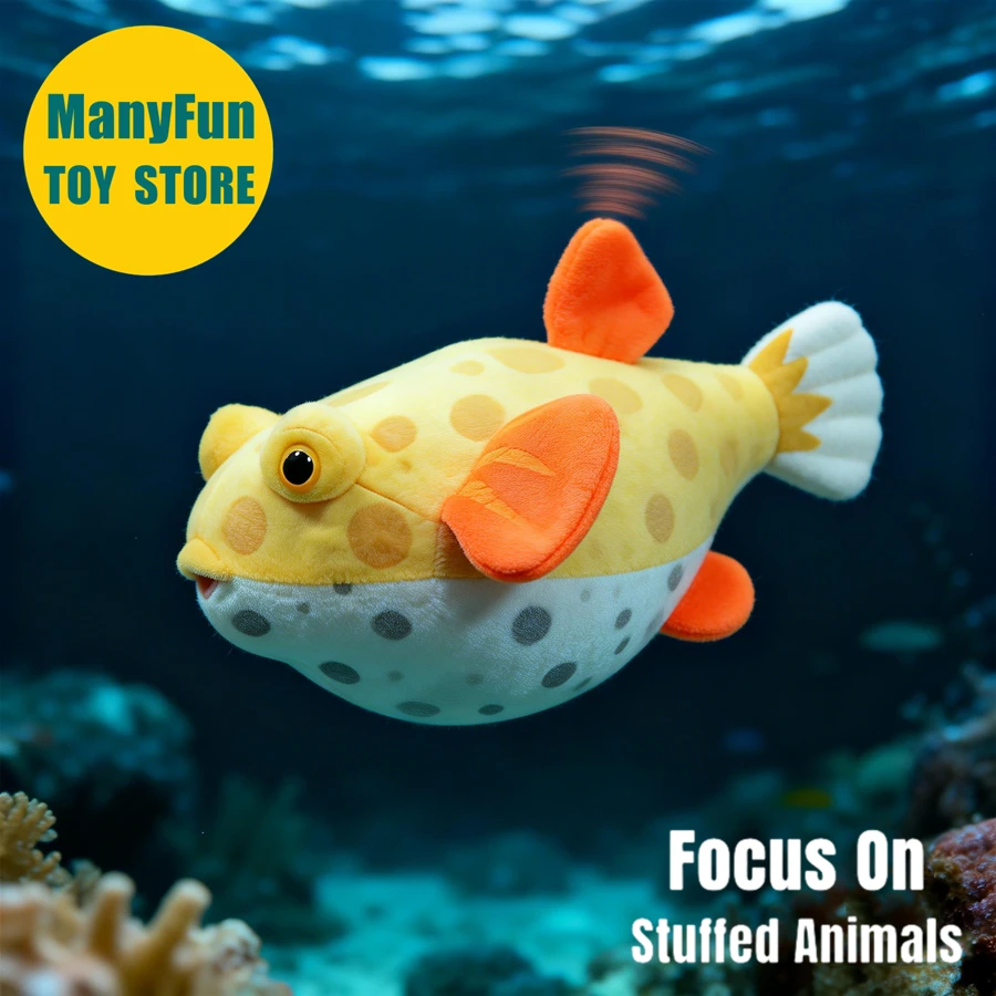 

Плюшевая игрушка Boxfish: реалистичная имитация рыбы-фугу, милый подарок