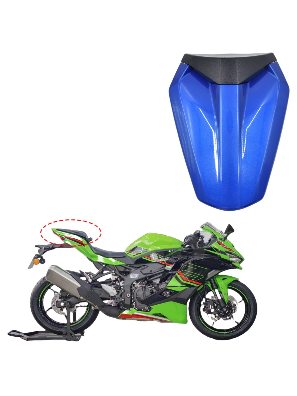 Motorcycle Passenger Rear Seat Cowl Pillion Fairing Cover For Kawasaki Ninja ZX-4RR ZX4RR ZX4R ZX25R ZX25RR 2023-2024