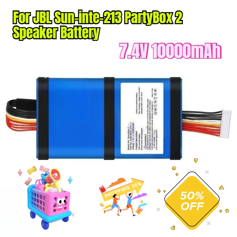 

10000mAh Suitable for JBL Sun-inte-213 PartyBox 2 Speaker Battery