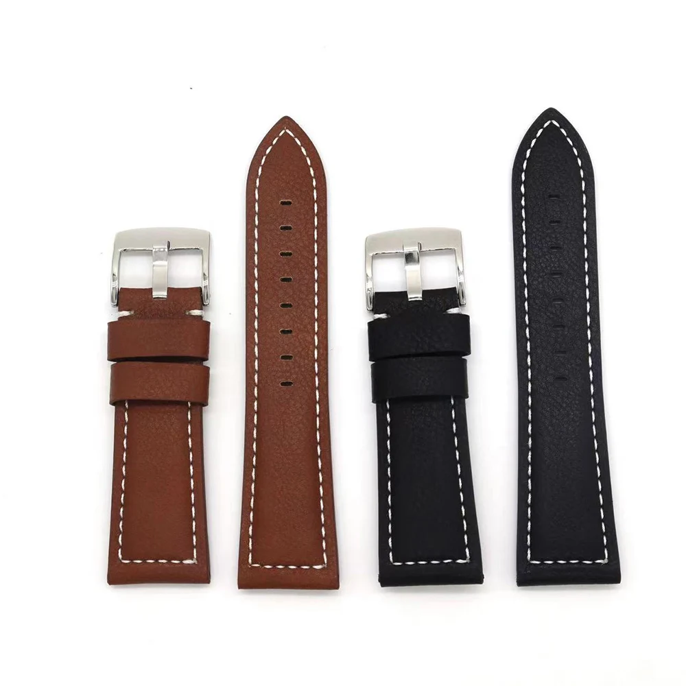 새로운 22mm 교체용 가죽 스트랩 22MM 화웨이 삼성 샤오미 스마트 워치용 22mm 팔찌 벨트 비즈니스 시계줄