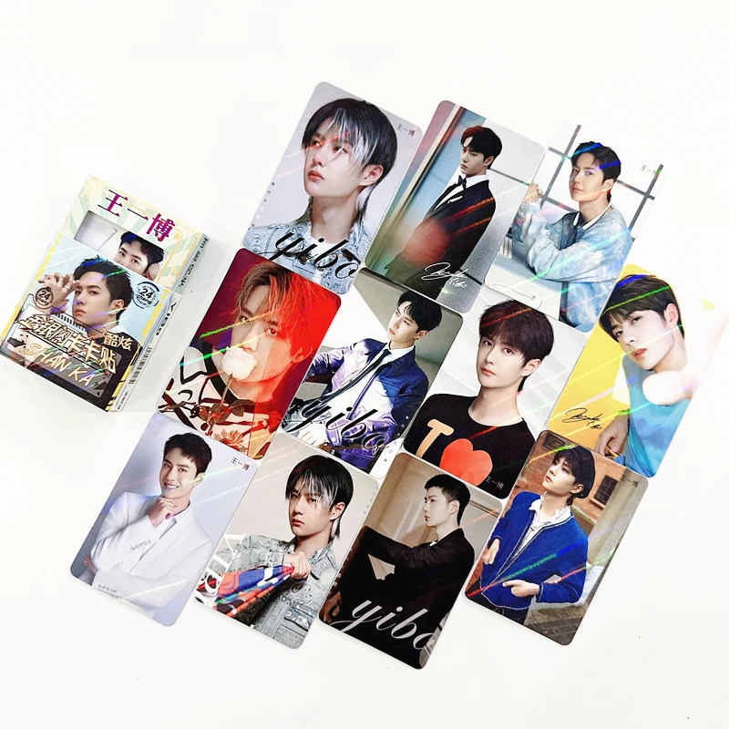 24 Pcs/Set Xiao Zhan, Wang Yibo, Word Of Honor,Teens In Times Laser Card Sticker DIY Flash Lomo Card Cosplay Gift