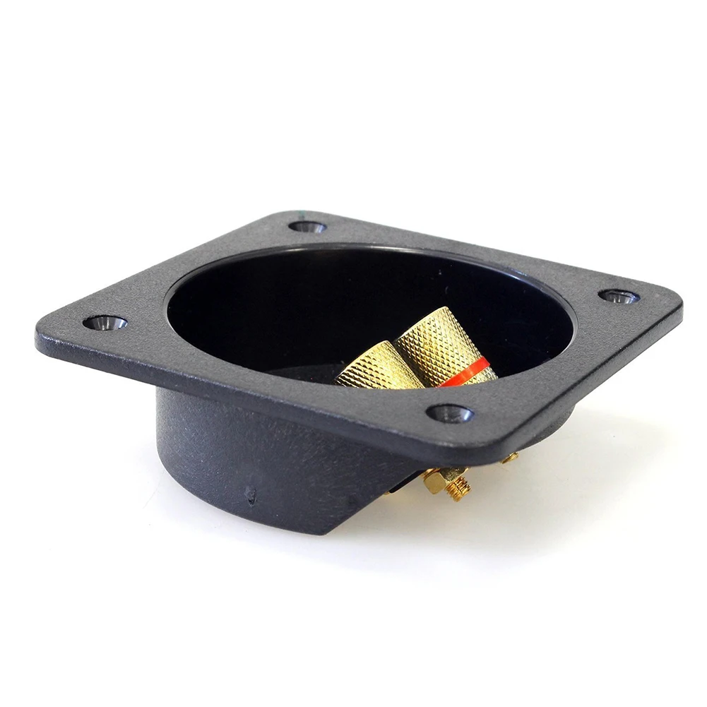 

News DIY Home Car Stereo Screw Cup Connectors Subwoofer Plugs 2-Way Speaker Box Terminal Binding Post, 4 Pcs Black