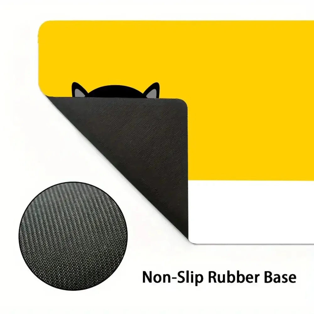 面白い黒猫マウスパッド大型ゲームアートデスクアクセサリー美的滑り止め縫い目エッジマウスパッドラップトップタブレットマットPCプレイマット