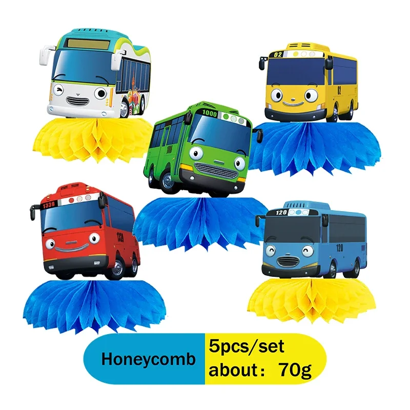 Blue Theme Tayo The Little Bus Party Tablecloth Wedding Birthday Party Decoration Kids Girl and Boy Baby Shower Birthday Supplie