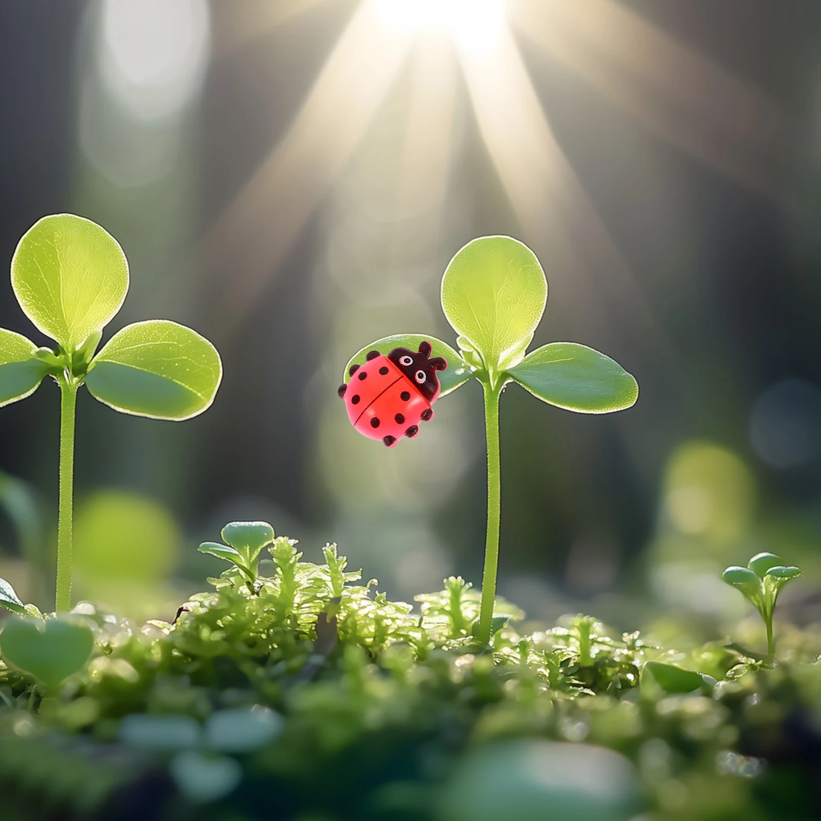 

18 Pcs Micro Landscape Ladybug Home Decor Accessories Doorway Window Wall Oranments