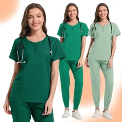 Multicolor unisex a maniche corte farmacia infermiera uniforme medico ospedaliero abbigliamento da lavoro uniformi per chirurgia dentale orale set di scrub medico