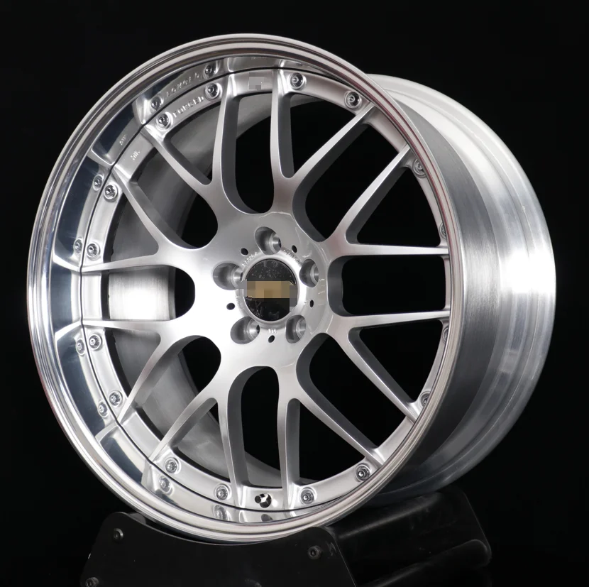 For BMW M2 M3 M4 E36 E46 E46, Mercedes Audi, Porsche 911 997 2-piece 18'' 19'' 5x112 5x120 Forged Wheels with Chrome Rims view 2