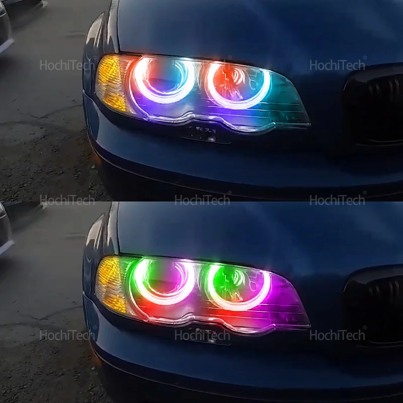For BMW 3 5 7 Series E36 E46 E39 E38 RGB Dynamic Revolving Angel Eyes LED APP control Sequential Flowing Multicolor Car Rings - Image 6