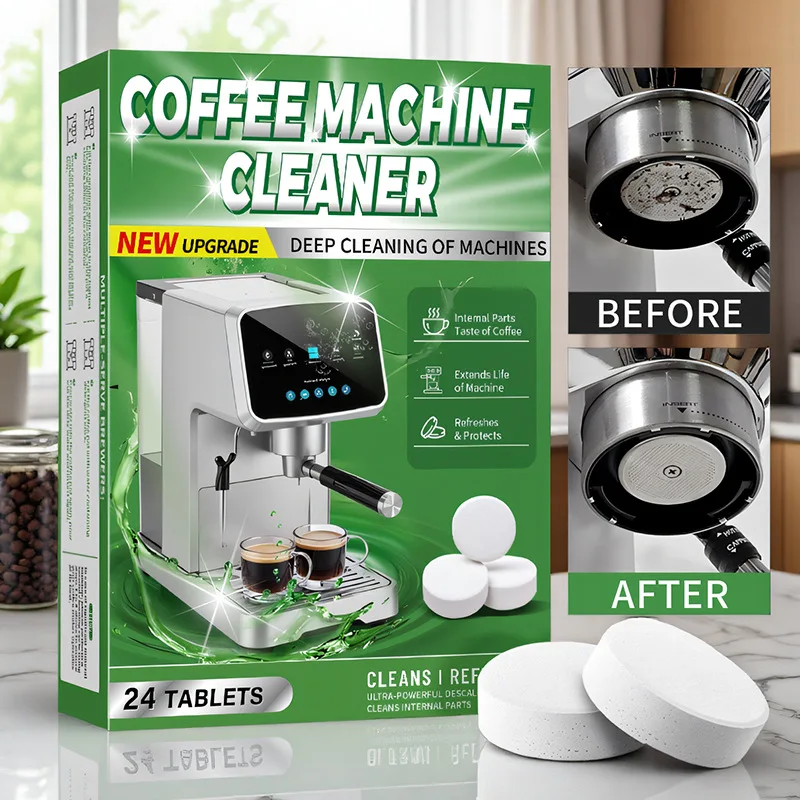 

Coffee machine cleaner,coffee tea stain remover, coffee machine effervescent tablet,tea stain cleaner, filter screen maintenance